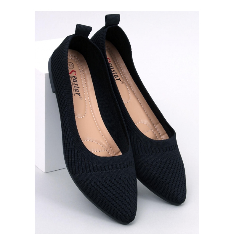 Kayla Crne tkane balerinke - Inello crna 1