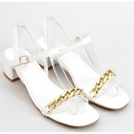 Daphne Bijele sandale na nisku petu - Inello bijela 1