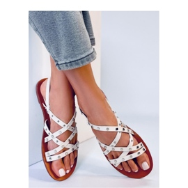 Capris bež rimske sandale - Inello 1