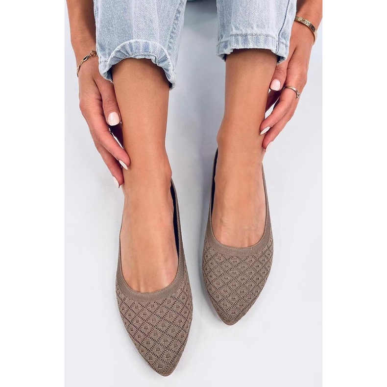 Balart kaki badem čarape balerinke - Inello smeđa 1