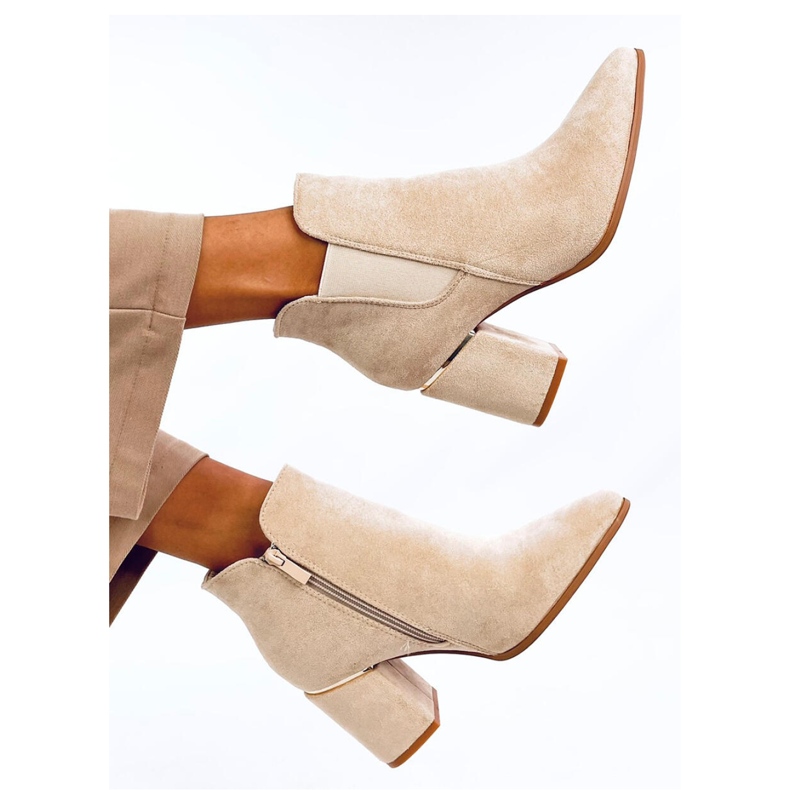 Croix Beige gležnjače s visokom petom u boji badema - Inello bež 1