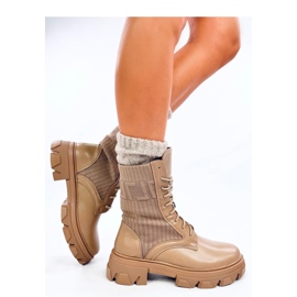 Radne s elastičnim gornjištem Calling Khaki - Inello smeđa 1