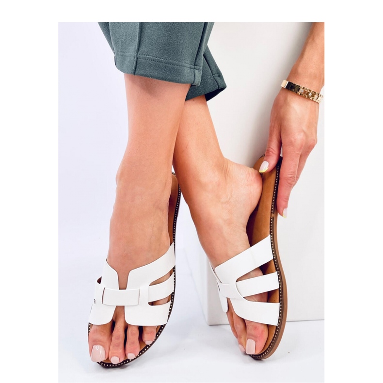 Charnes Bijele ženske japanke sandale - Inello bijela 1