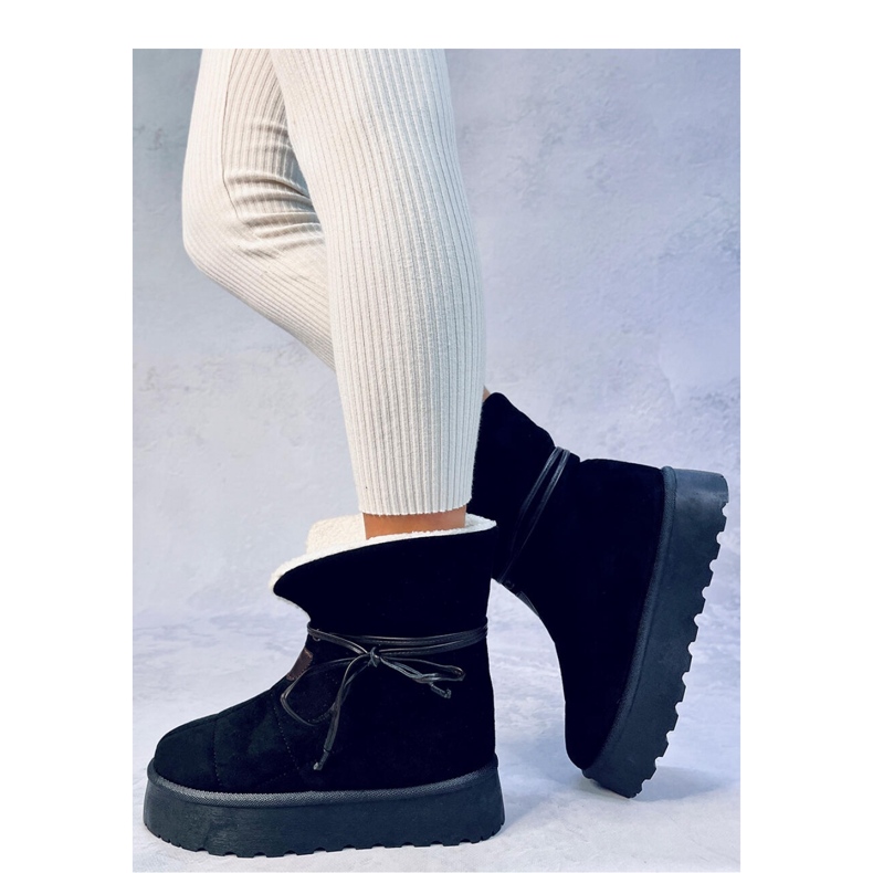 Cijena Crne čizme za snijeg od ovčje kože - Inello crno 2