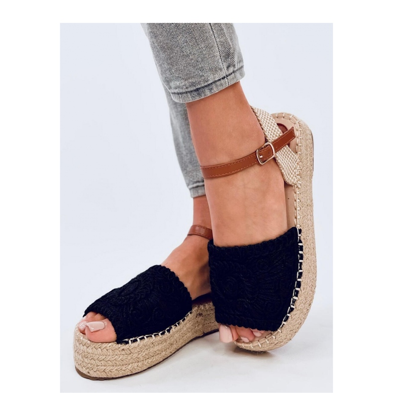 Boho Ingram Crne espadrile sandale - Inello crno 1