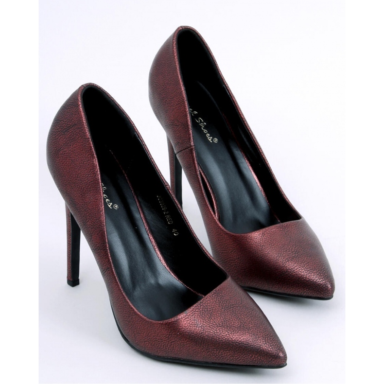 Ženske zrnate visoke pete Leda Red - Inello crvena 1