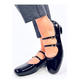 Balerinke na visoku petu s naramenicama Corigan Black - Inello crna 1