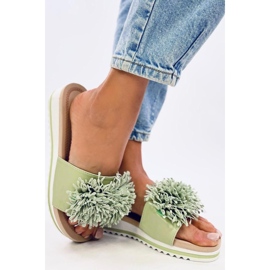 Sandale Wedge mule s cvjetovima Ragnes Light Green - Inello zelena 1