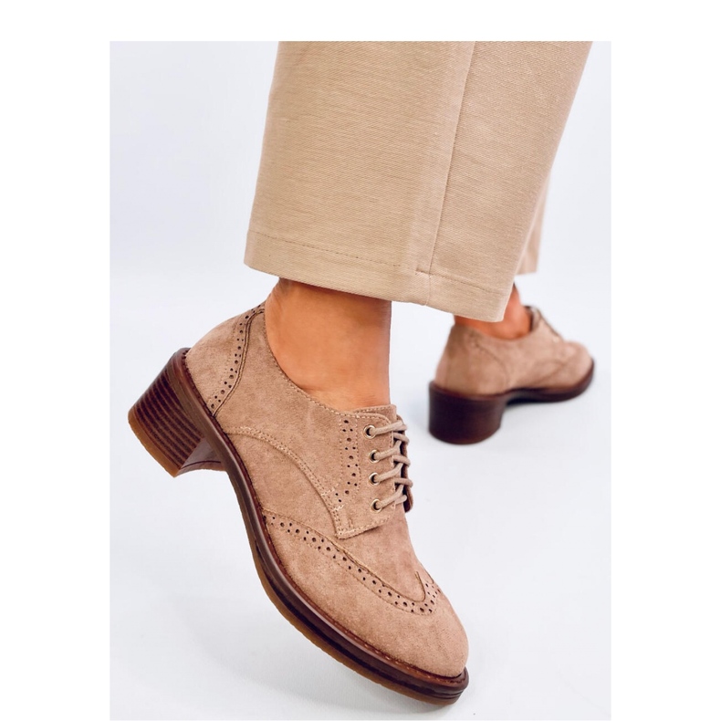 Vedra kaki mokasine na visoku petu - Inello bež 1