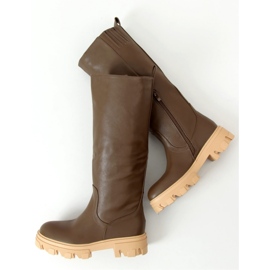 Khaki QT21P Army Green čizme s debelim potplatom - Inello zelena 1