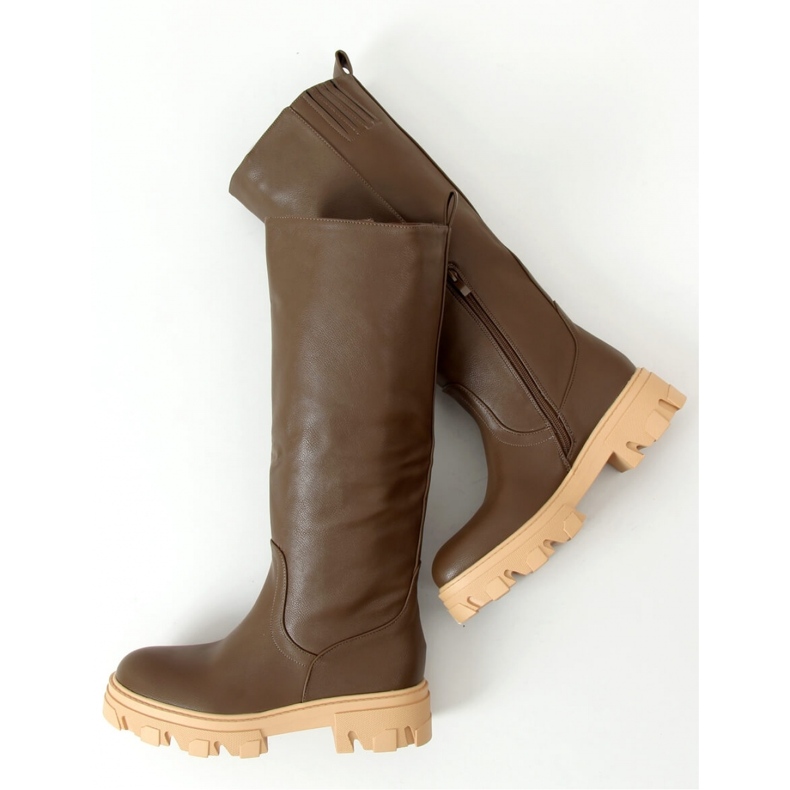 Khaki QT21P Army Green čizme s debelim potplatom - Inello zelena 1