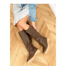 Khaki QT21P Army Green čizme s debelim potplatom - Inello zelena 2