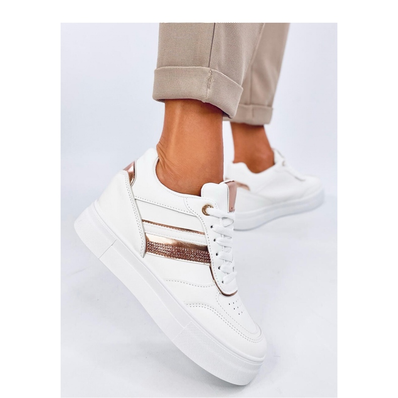 Eyson WHITE/CHAMPAGNE wedge tenisice - Inello bijela 2
