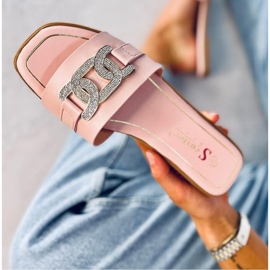 Mille Pink japanke sandale sa kamenčićima - Inello ružičasta 1