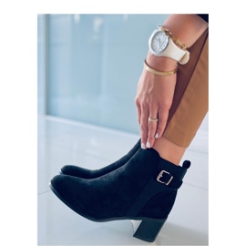 Cyndi Black Suede gležnjače na visoku petu - Inello crna 2