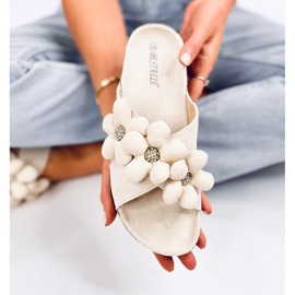 Sandale Cork japanke s cvjetnim jastucima Charss Beige - Inello bež 1