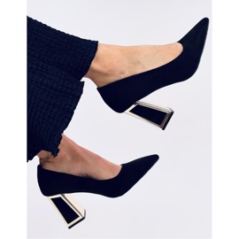 Constie Crne geometrijske cipele s visokom petom - Inello crna 1