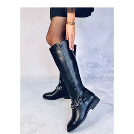 Daigle crne ženske čizme od punog zrna - Inello crna 2