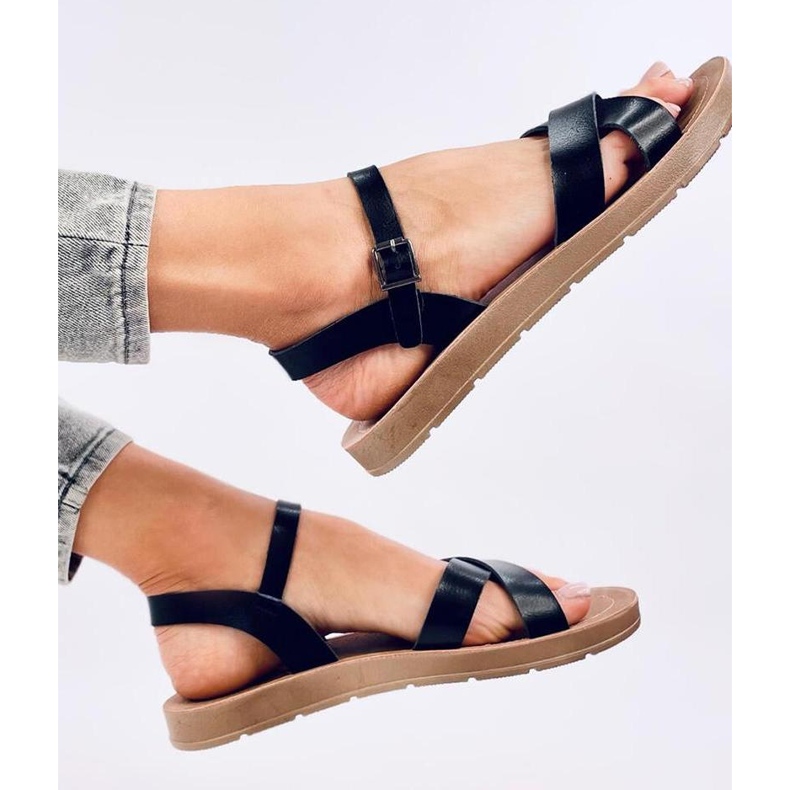 Nevada Crne ženske sandale - Inello crno 2