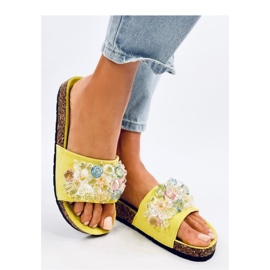 Sandal Cork japanke s Maliv Green kamenčićima - Inello zelena 1