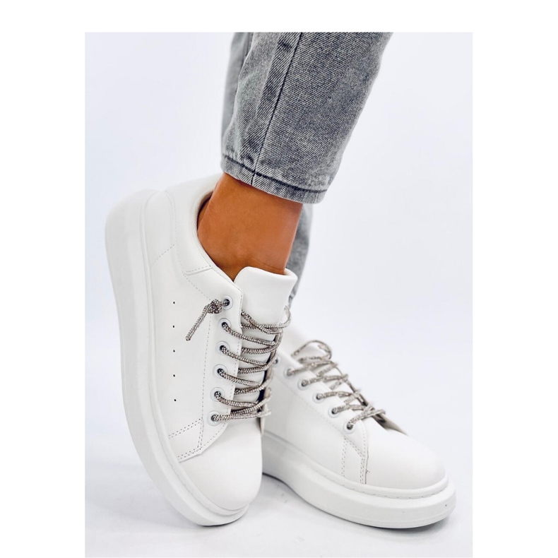 Tenisice s kristalnim vezicama Serija WHITE/SILVER - Inello bijela 1