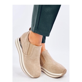 Boult Beige skrivene cipele na wedges - Inello bež 1