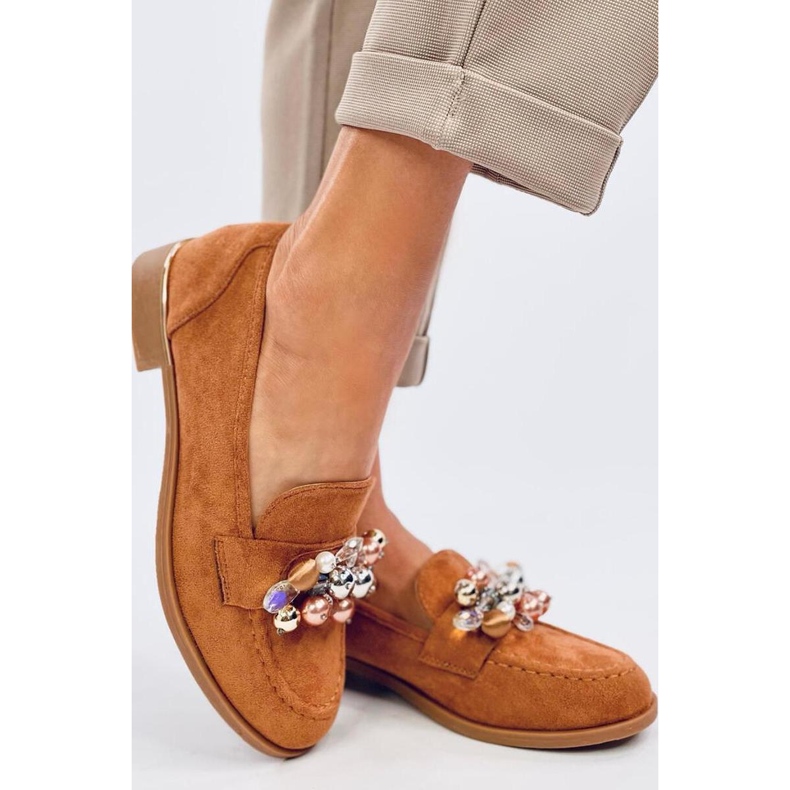 Anselme Camel mokasinke s kamenčićima - Inello smeđa 2