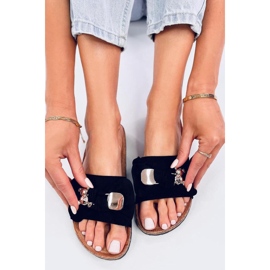 Loups Crne plutene japanke s medvjedićem - Inello crna 2