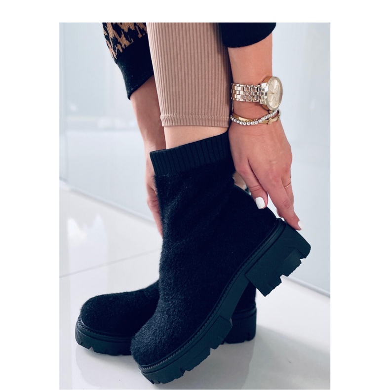 Roanna Crne čizme s čarapama - Inello crno 2