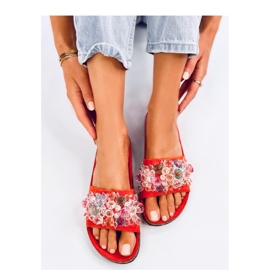 Sandale Cork japanke s kamenčićima Maliv Orange - Inello narančasta 1