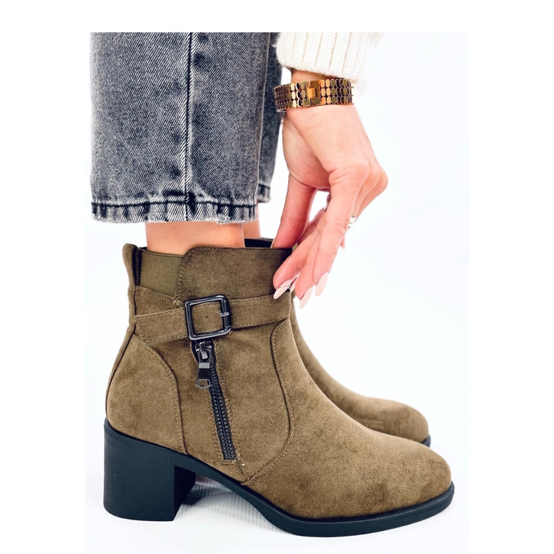 Klasične gležnjače na visoku petu Irving Green - Inello zelena 1