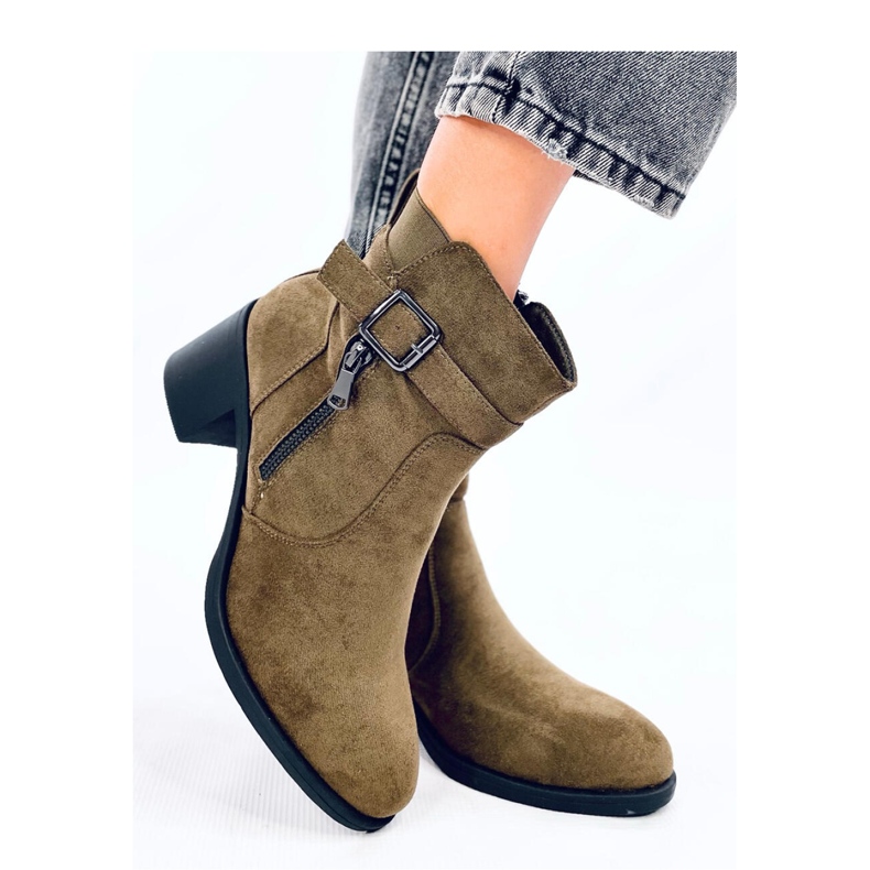 Klasične gležnjače na visoku petu Irving Green - Inello zelena 2