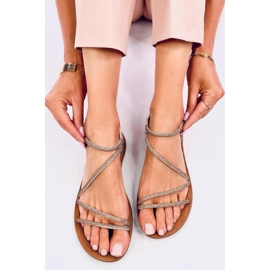 Lagane ženske sandale Prostis Gold - Inello žuta boja 1