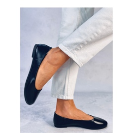 Balerinke s kožnim umetkom Tova Black - Inello crno 1