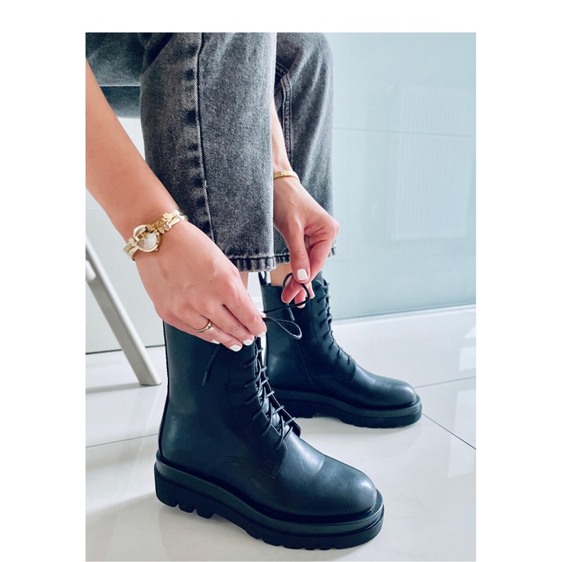 West Black gležnjače s visokim potplatom - Inello crna 2