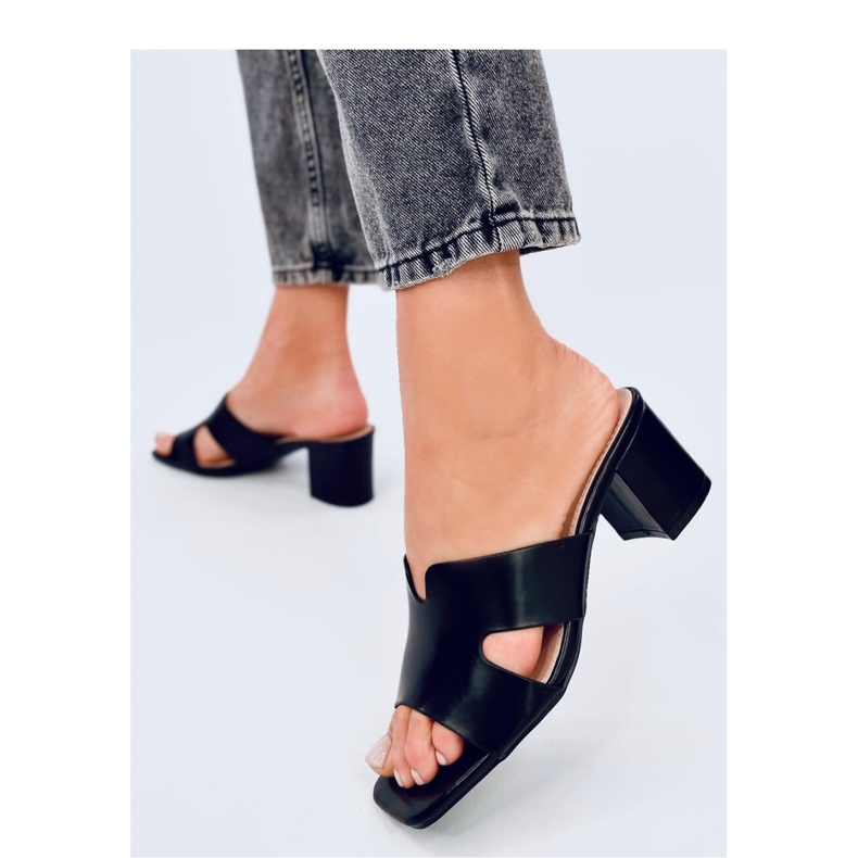 Vallon crne japanke sandale na visoku petu - Inello crna 2