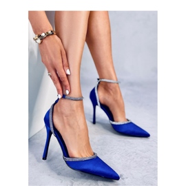 Conway Blue stiletto salonke sa kamenčićima - Inello 1