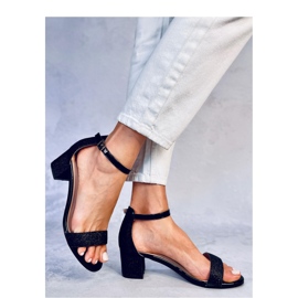 Costello Crne sandale na visoku petu - Inello crna 1