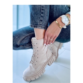 Kelis Beige gležnjače na vezanje - Inello bež 2