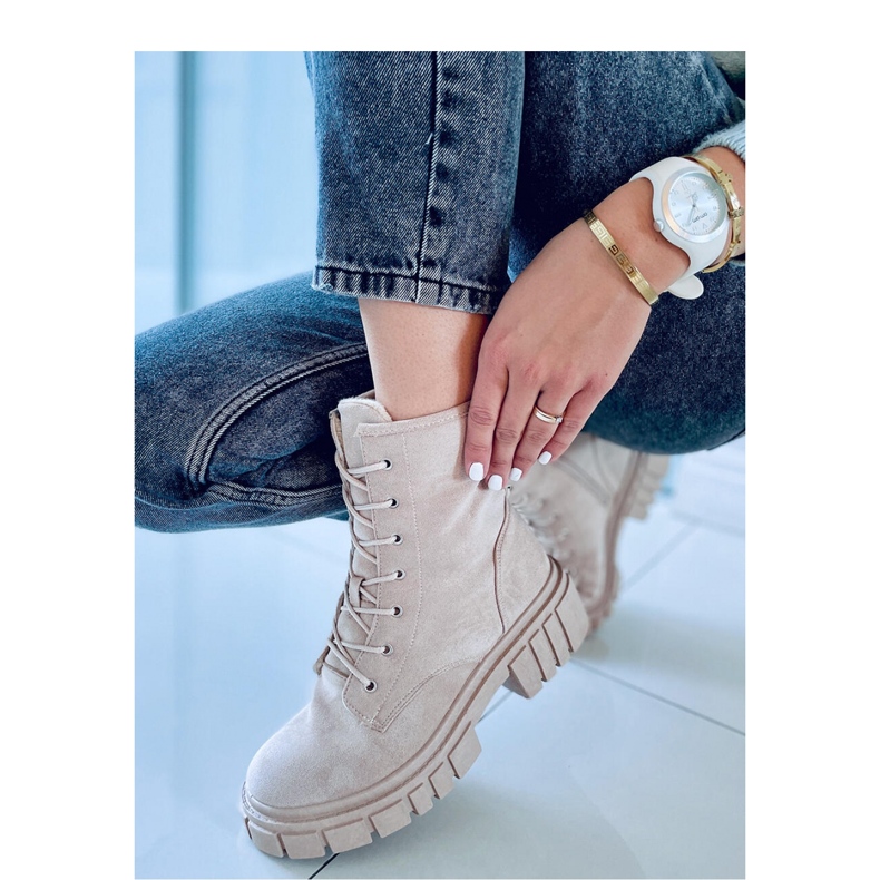 Kelis Beige gležnjače na vezanje - Inello bež 2