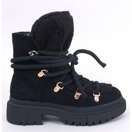 Shea crne čizme za snijeg od ovčje kože - Inello crno 1