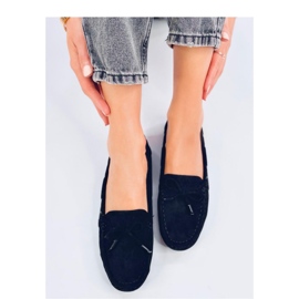 Wards Crne mokasine od brušene kože - Inello crno 1