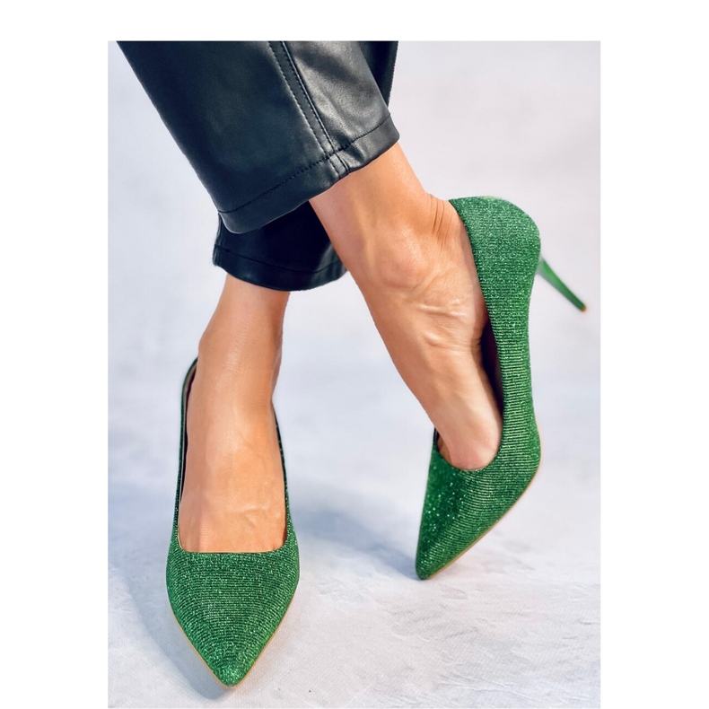 Ženske preljevne Maineri Green visoke pete - Inello zelena 2