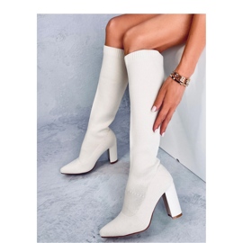 Elisha Beige elastične čizme na visoku petu - Inello bež 2