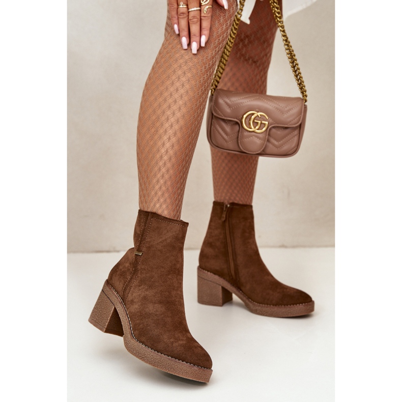 Step in style Čizme Model Arkesia KE219 Kaki - Zakoračite sa stilom smeđa 1