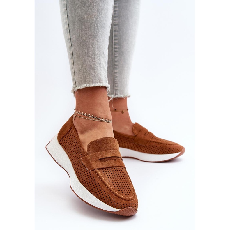 Step in style Mokasine Model Inesqua 22-325 Camel - Zakoračite sa stilom smeđa 1