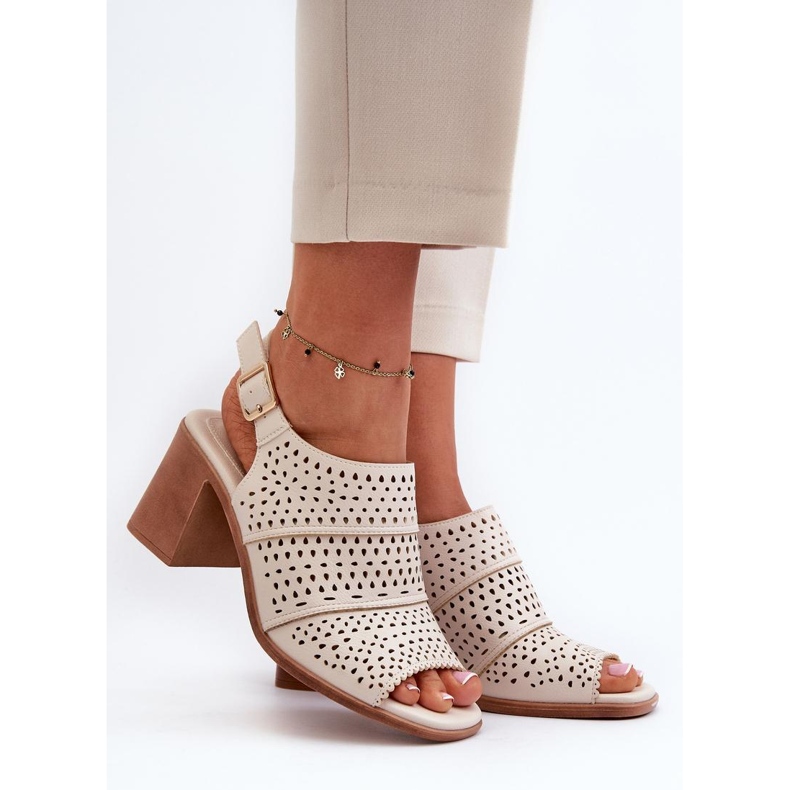 Step in style Sandale Model Sergio Leone SK565 Svijetlo bež - Zakoračite sa stilom 1