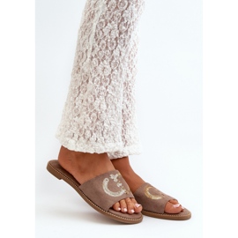 Step in style Japanke za sandale Model S.Barski KV27-052 Smeđe - Zakoračite sa stilom smeđa 1