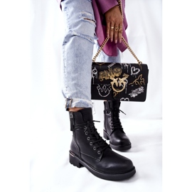 Step in style Radničke čizme Model Maisa 21BT35-4226 Zelene - Zakoračite sa stilom crna 1