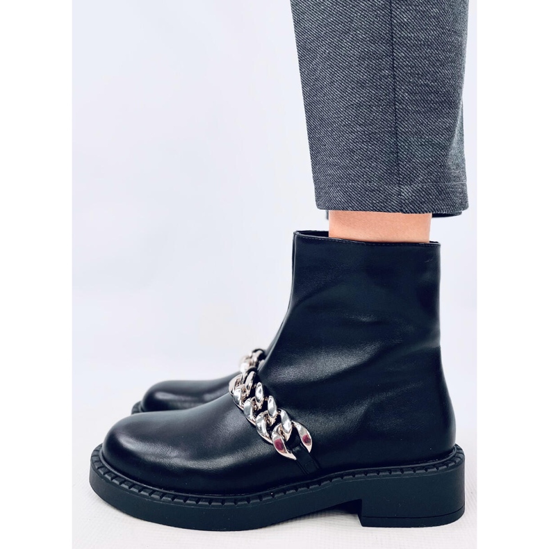 Foster crne ženske gležnjače s lancem crna 1